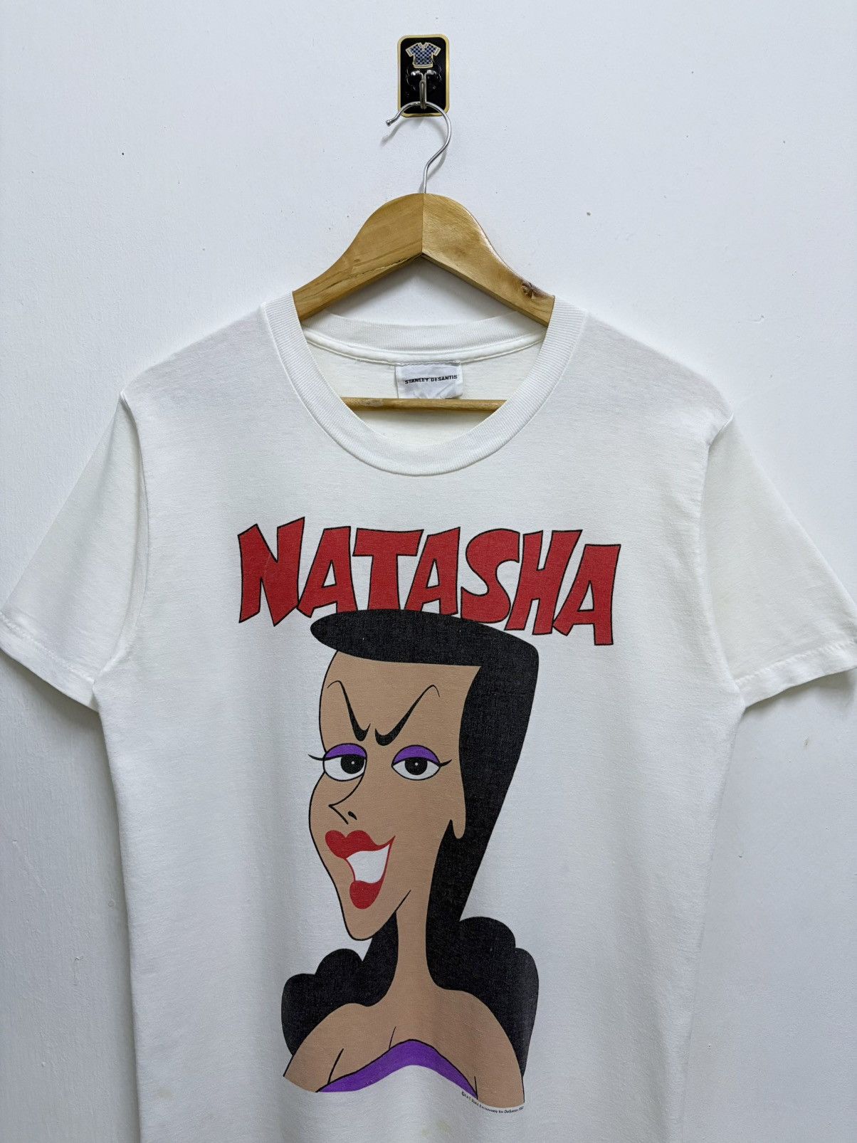 Vintage Vintage 90's Cartoon Rocky Bullwinkle Natasha Fatale T-Shirt Size US M / EU 48-50 / 2 - 3 Thumbnail