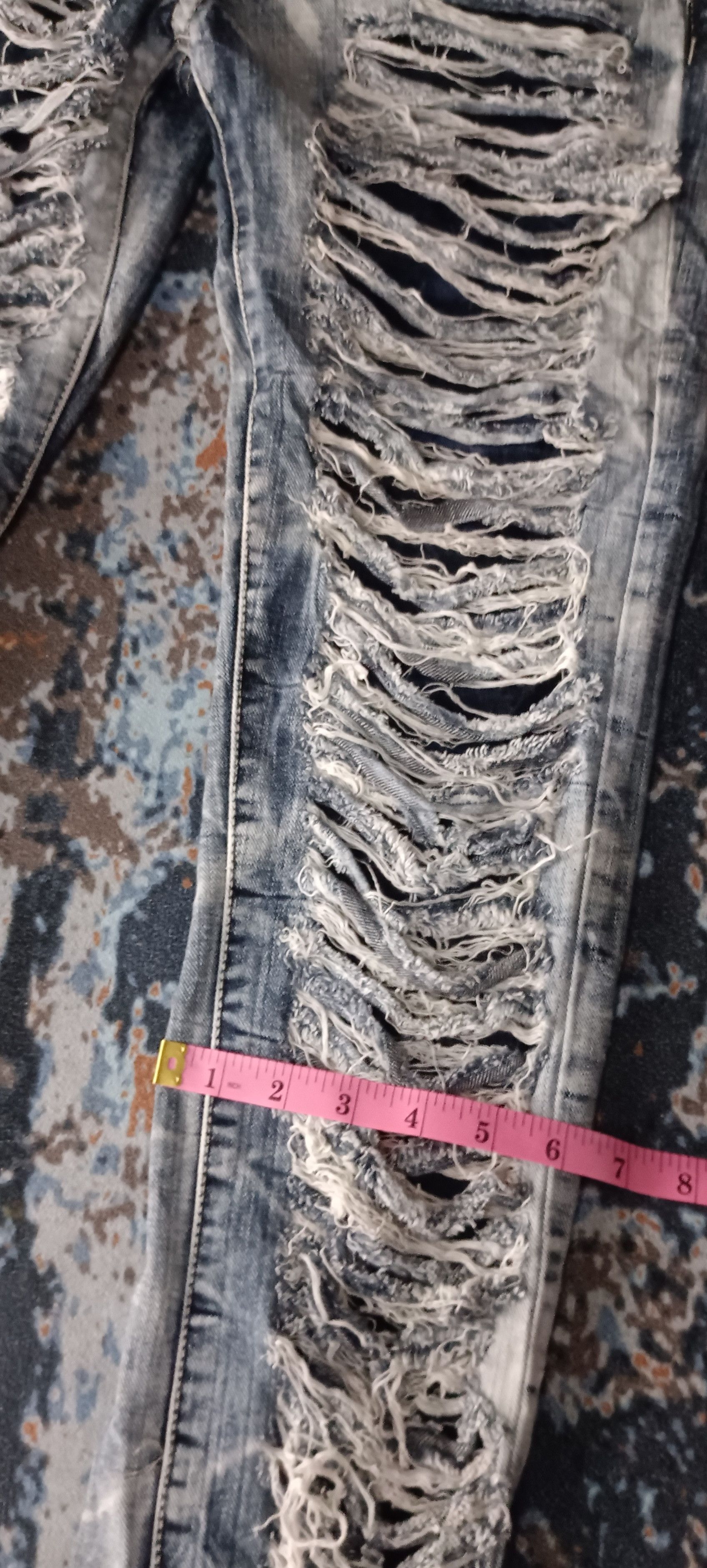 If Six Was Nine Grazie Distressed Denim Cutting Slim Fit Size US 30 / EU 46 - 17 Thumbnail