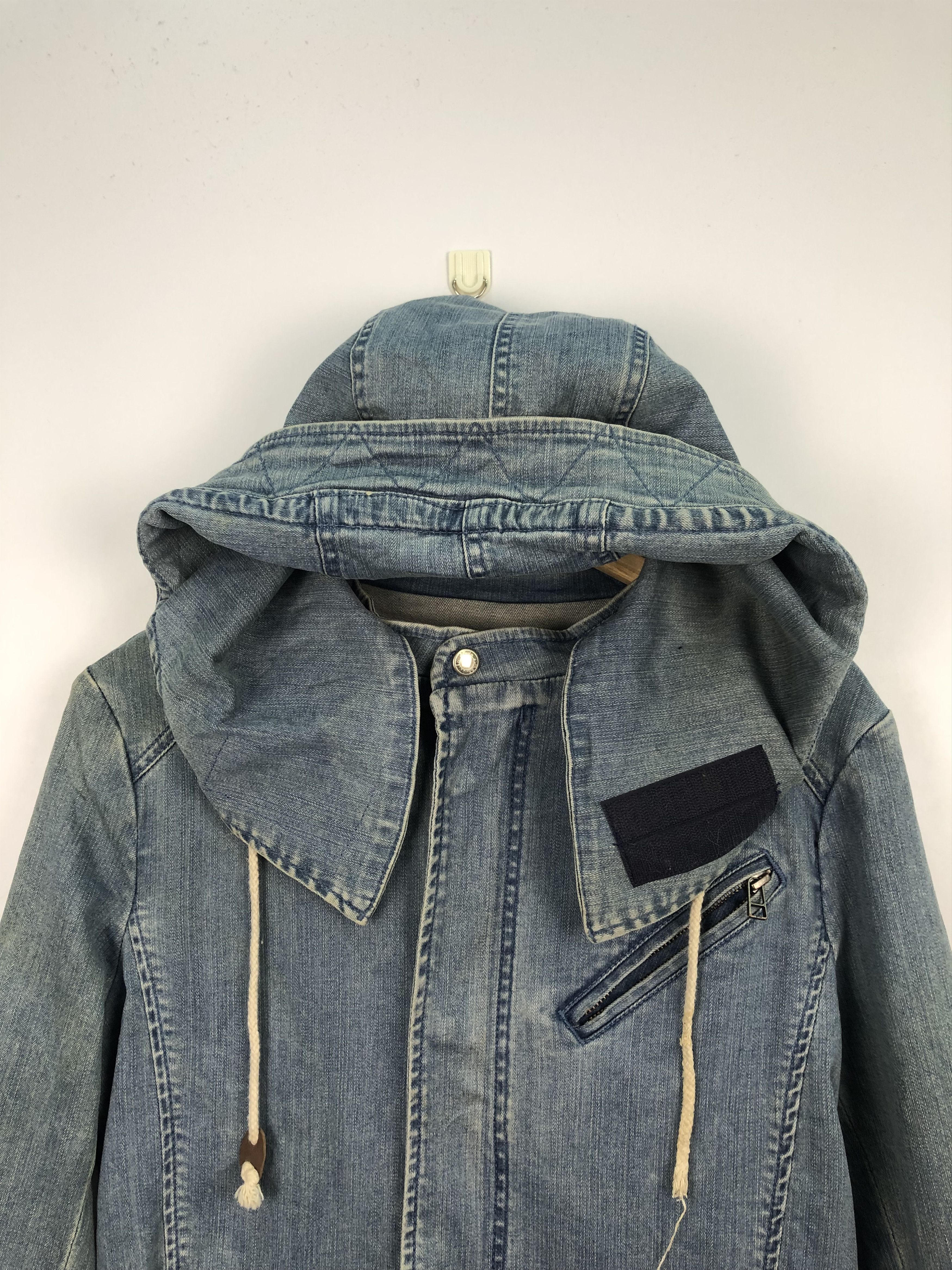 Vanquish Vintage Black By Vanquish Denim Jacket Hoodie J0113 Size US S / EU 44-46 / 1 - 2 Thumbnail