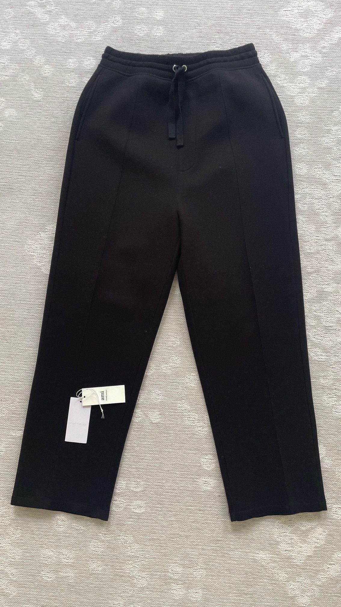 AMI AMI Paris black wool wide leg sweatpants S pants US30 Size US 30 / EU 46 - 1 Thumbnail