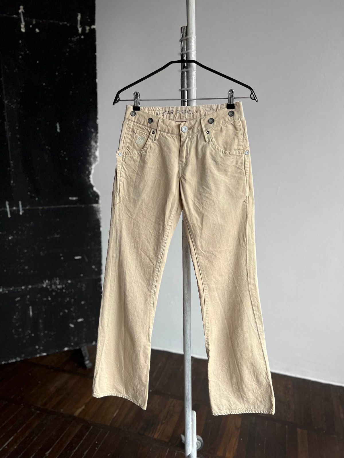 G-Star G-Star Raw Womens Beige Lock Loose Ice Twill Denim Jeans Y2K Size 27" / US 4 / IT 40 - 3 Thumbnail