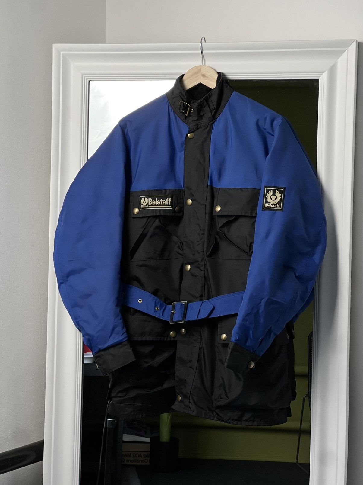 Belstaff Vintage Belstaff Formula 750 Moto Jacket Blue Black M/L Size US M / EU 48-50 / 2 - 1 Thumbnail