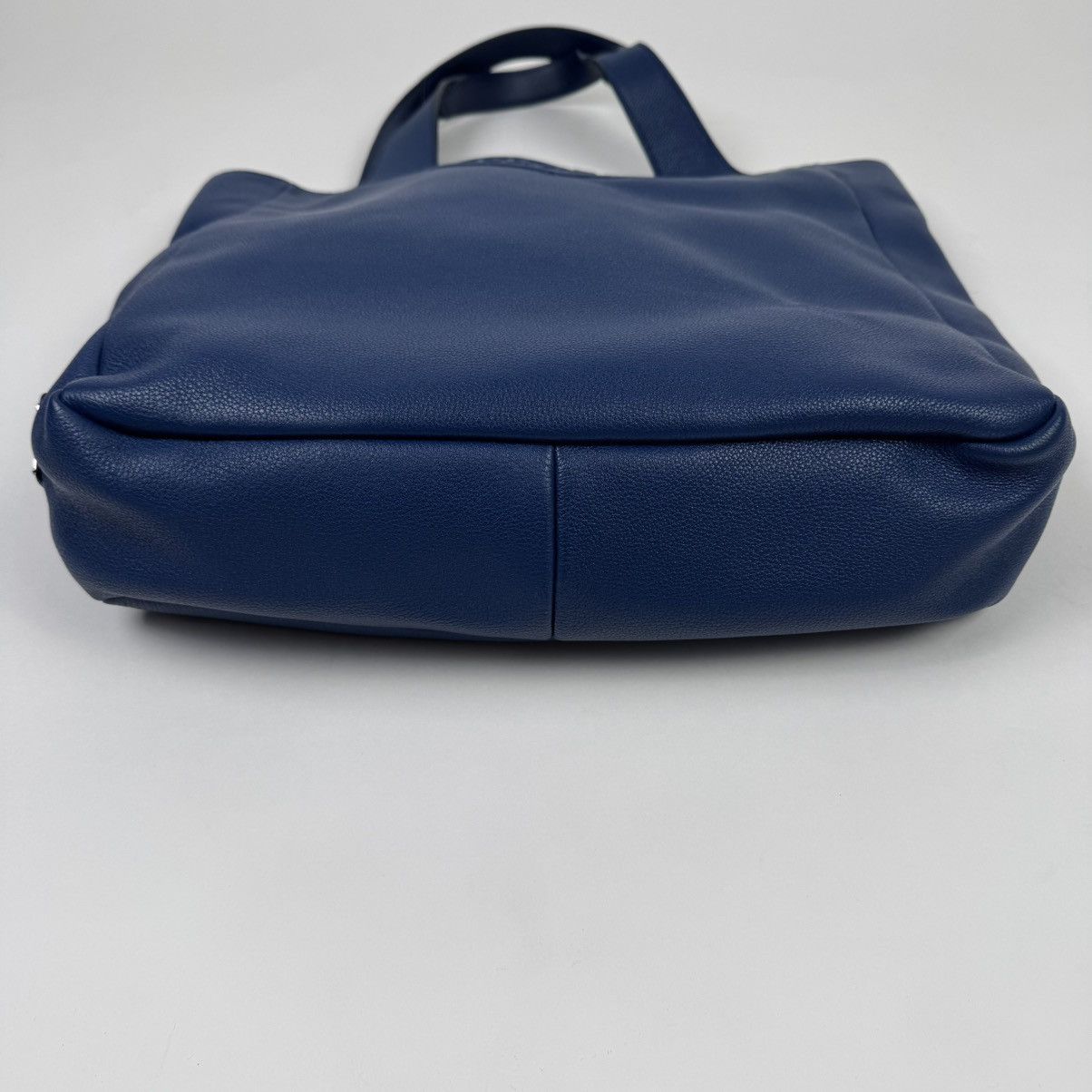 Prada Prada Blue Triangle Logo Nappa Leather Large Tote Bag Size ONE SIZE - 8 Thumbnail