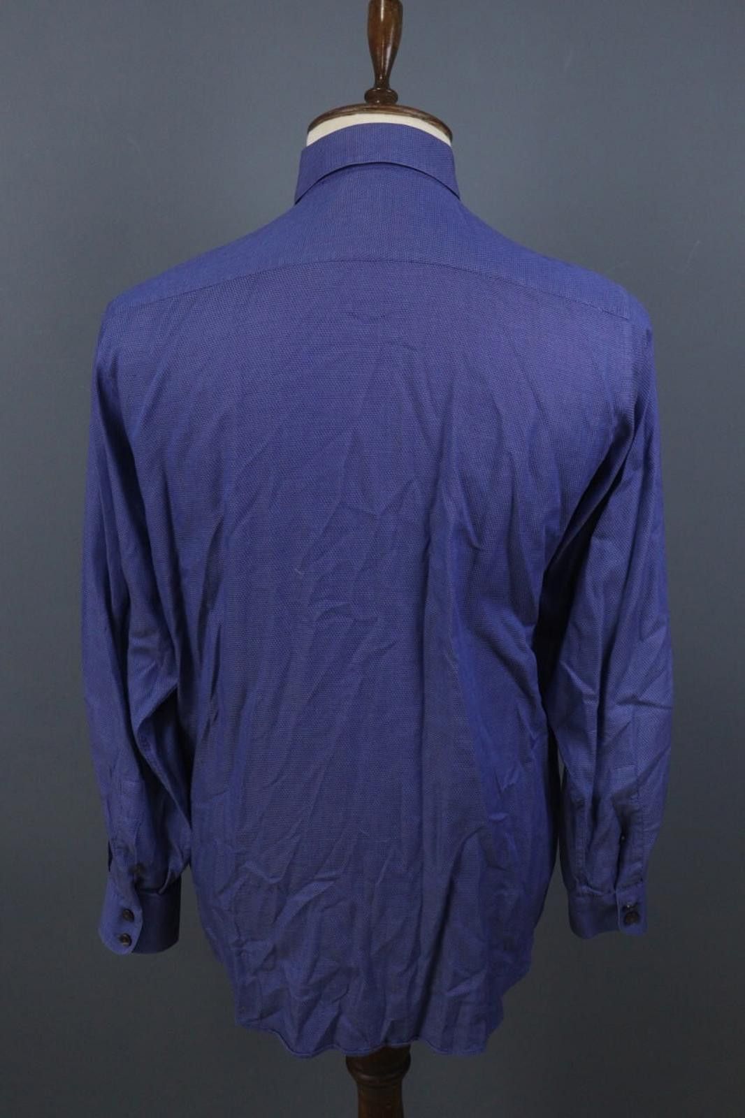 Versace Versace Blue Cotton Collared Formal Dress Shirt Size 39 Size 38R - 8 Thumbnail