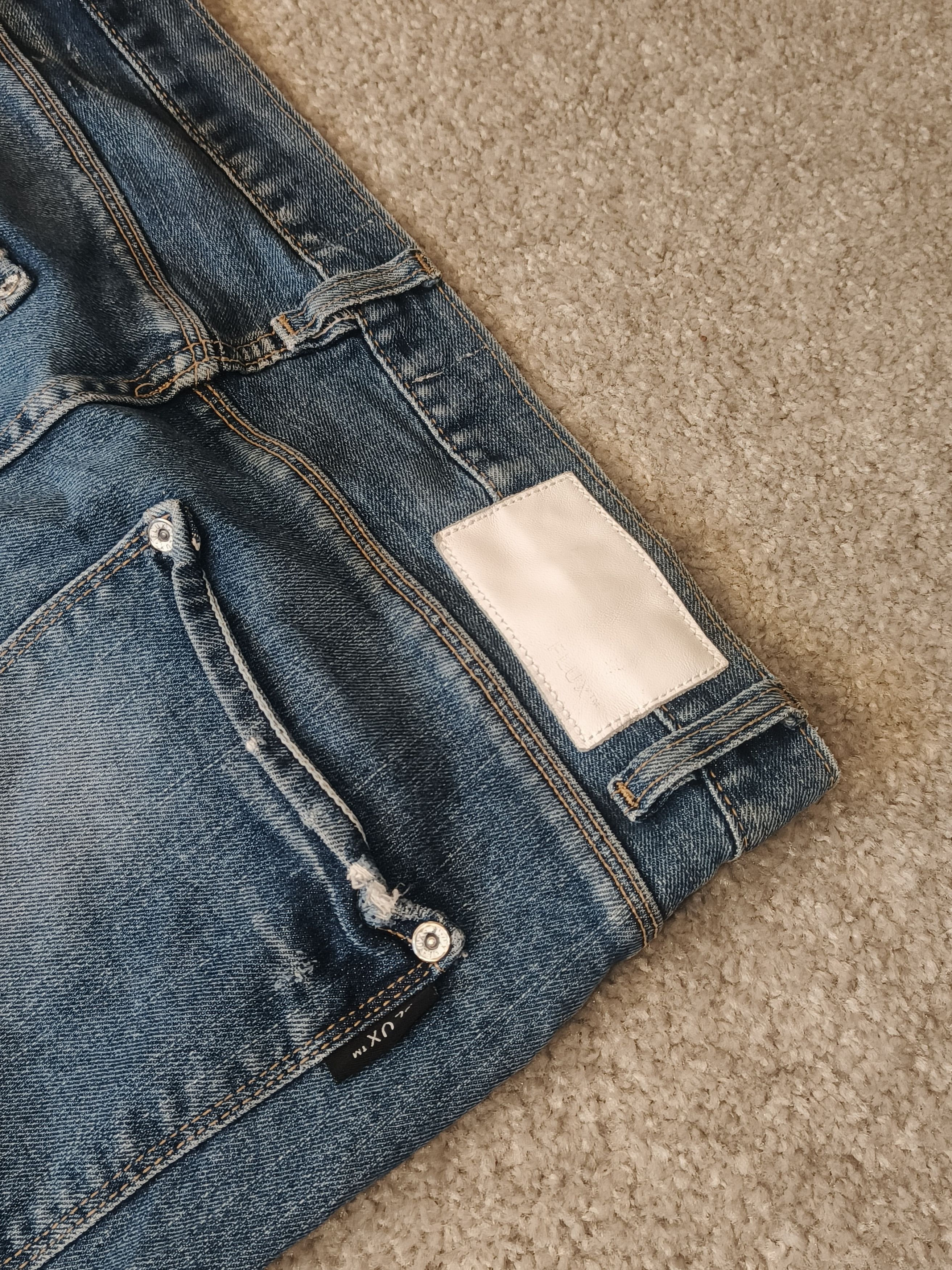 Other Flux Melbourne Selvedge Light Blue Wash Jeans Size US 32 / EU 48 - 7 Thumbnail