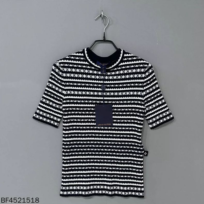 Louis Vuitton Louis Vuitton Striped Knit Short Sleeve Top - dmc Size US XS / EU 42 / 0 - 1 Thumbnail