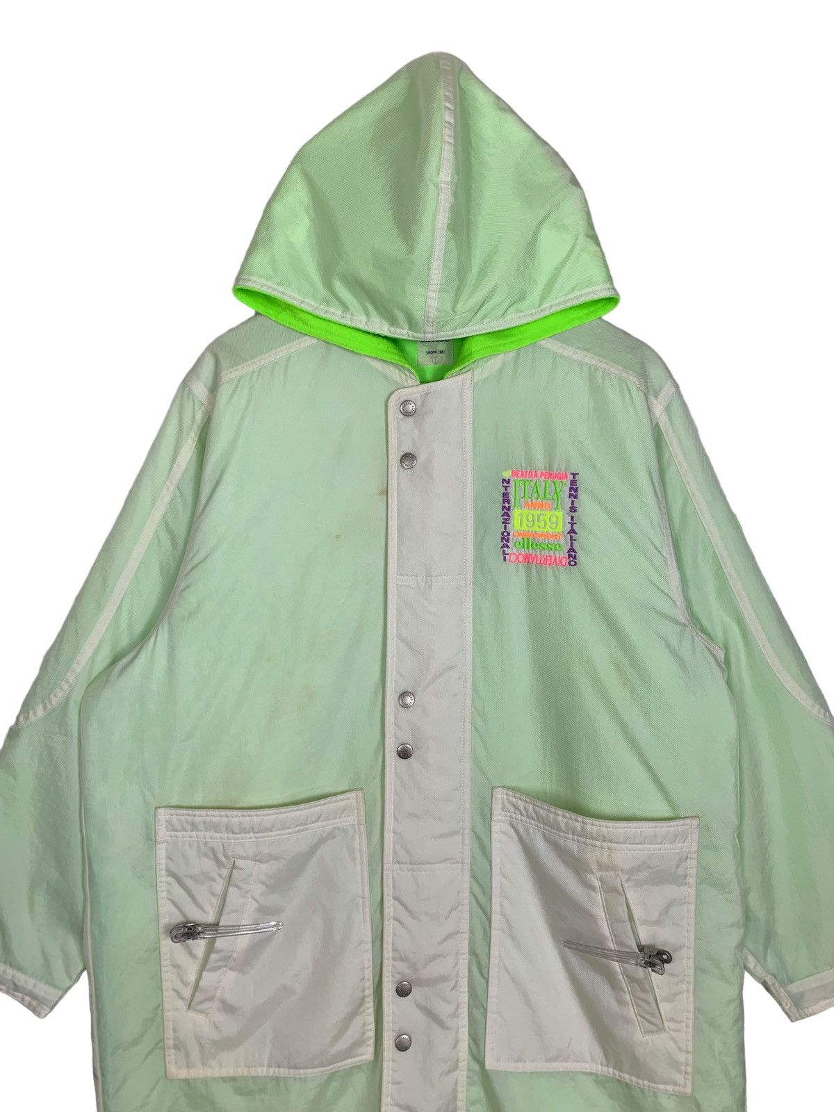 Ellesse Ellesse Italy Tennis Sportswear Long Button Jacket Hoodies Size US L / EU 52-54 / 3 - 2 Thumbnail