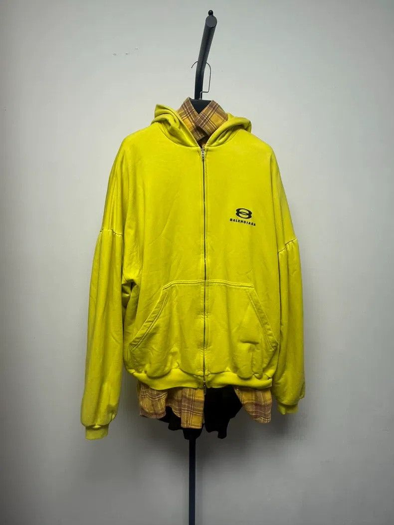 Balenciaga Balenciaga Patchwork printed hooded loose sweatshirt Size US M / EU 48-50 / 2 - 1 Thumbnail