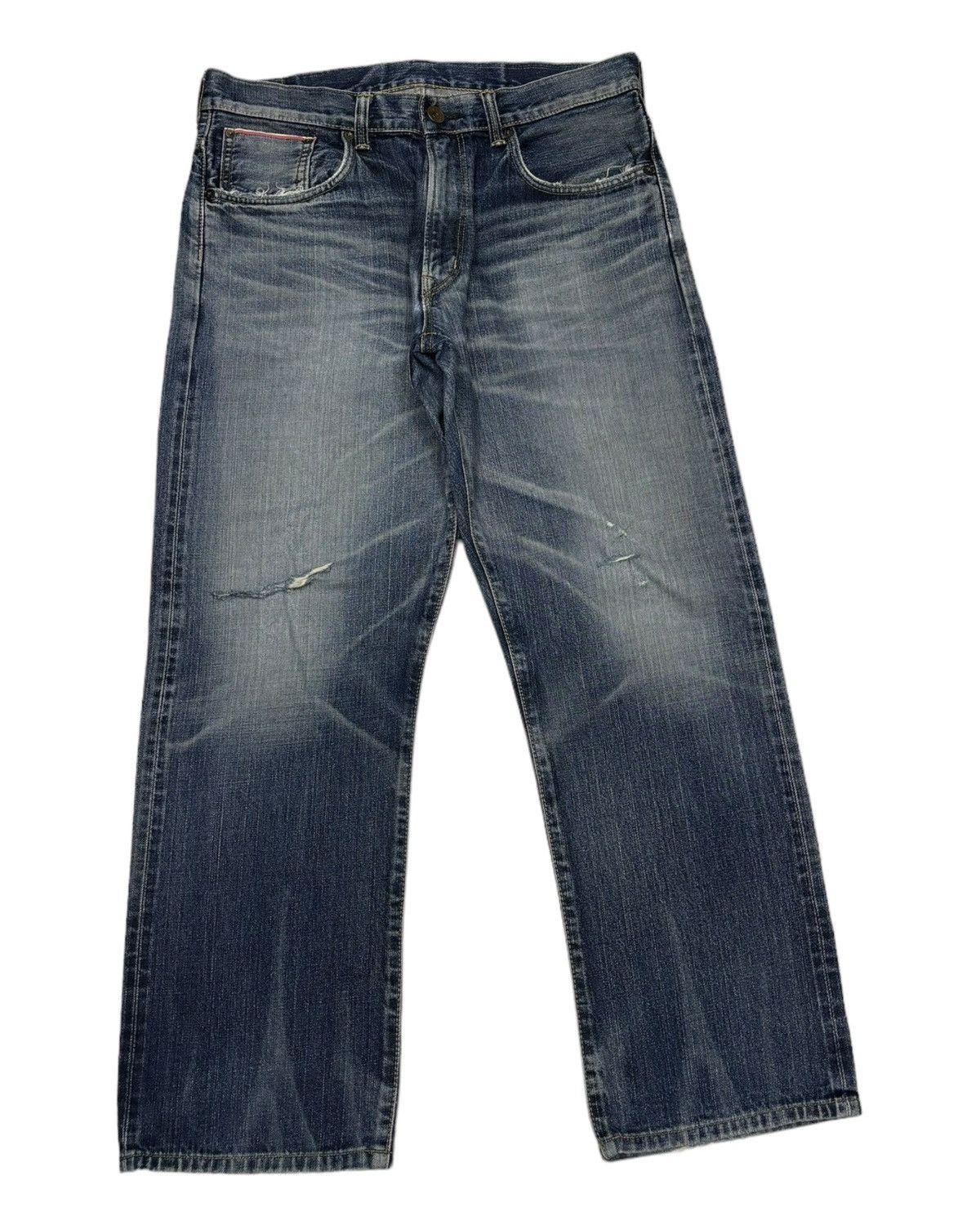 Edwin Vintage Edwin 70s Selvage Buckle Back Distressed Denim Jeans Size US 36 / EU 52 - 5 Thumbnail