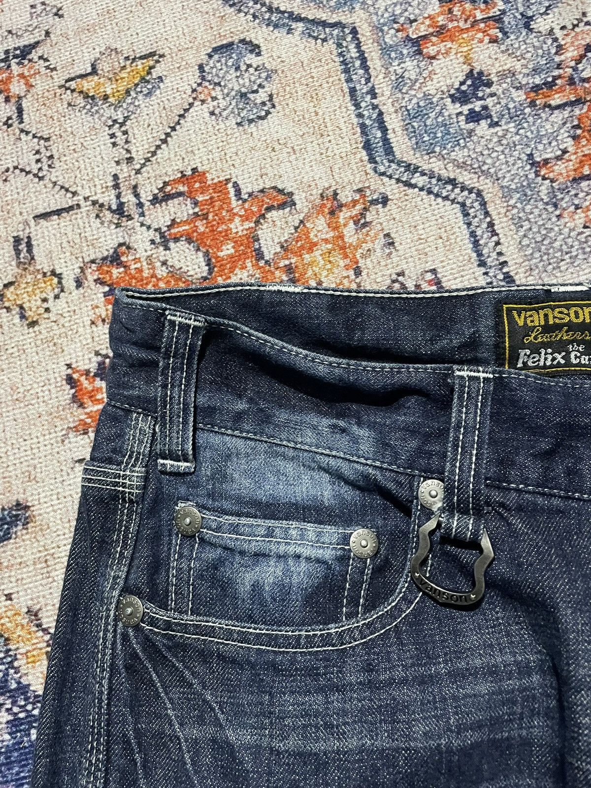 Vanson Leathers Y2K Denim Pants ⓒ2014 Vanson Leathers X Felix The Cat Size US 30 / EU 46 - 7 Thumbnail