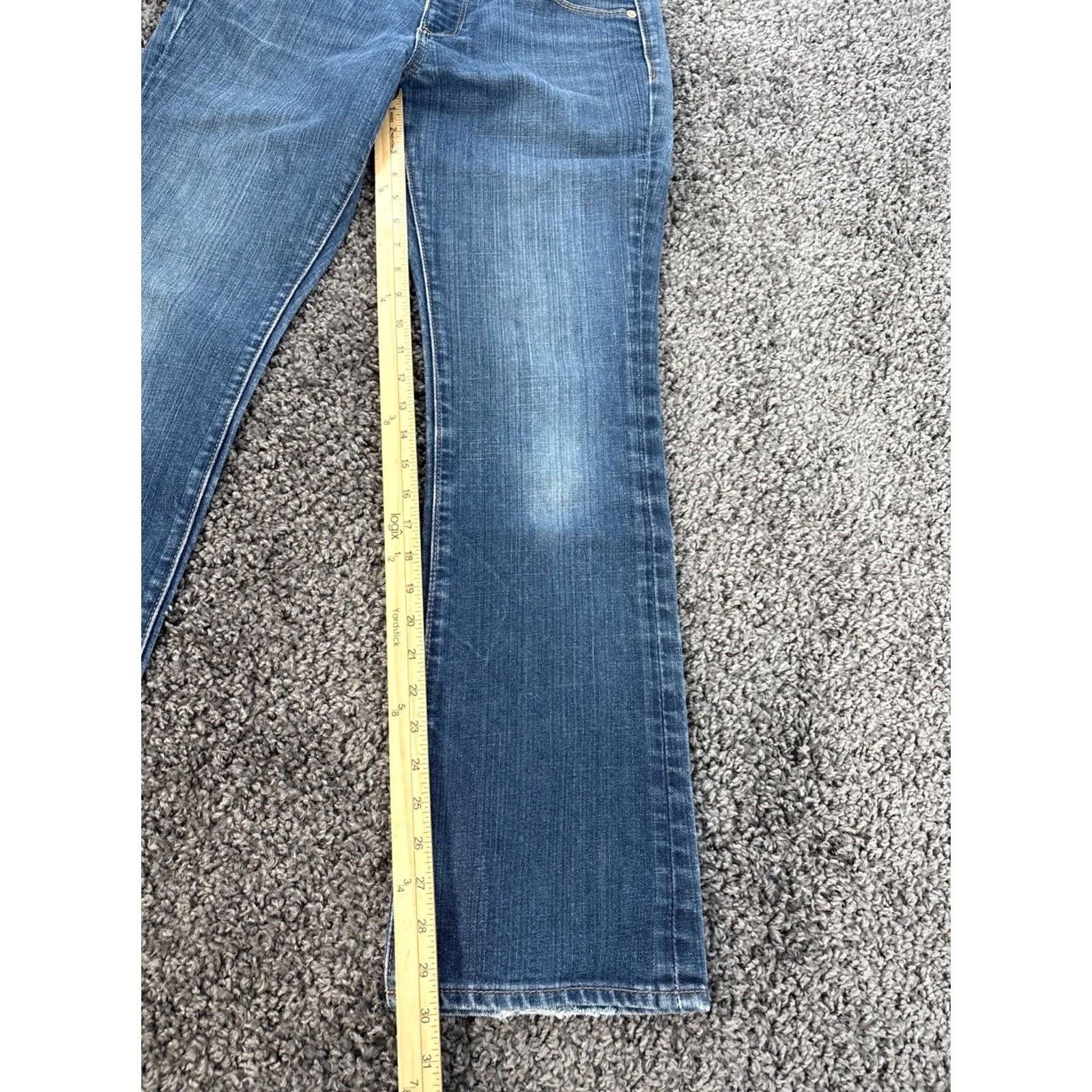 Old Navy VINTAGE Old Navy Jeans Womens 32x30 Medium Wash Low Rise Distressed Bootcut 90s Y2K Men/Women Size 24" / US 00 / IT 34 - 2 Thumbnail