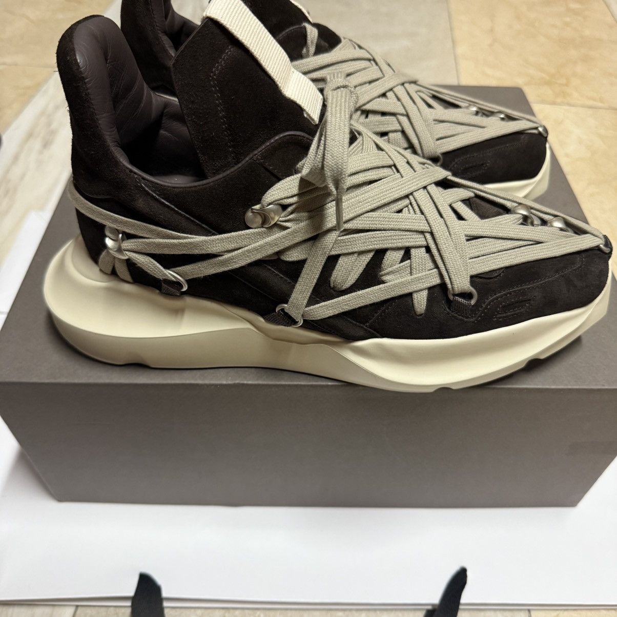 Rick Owens Rick Owens Megalace Geth Runner Mahogany/Milk Size US 8 / EU 41 - 5 Thumbnail