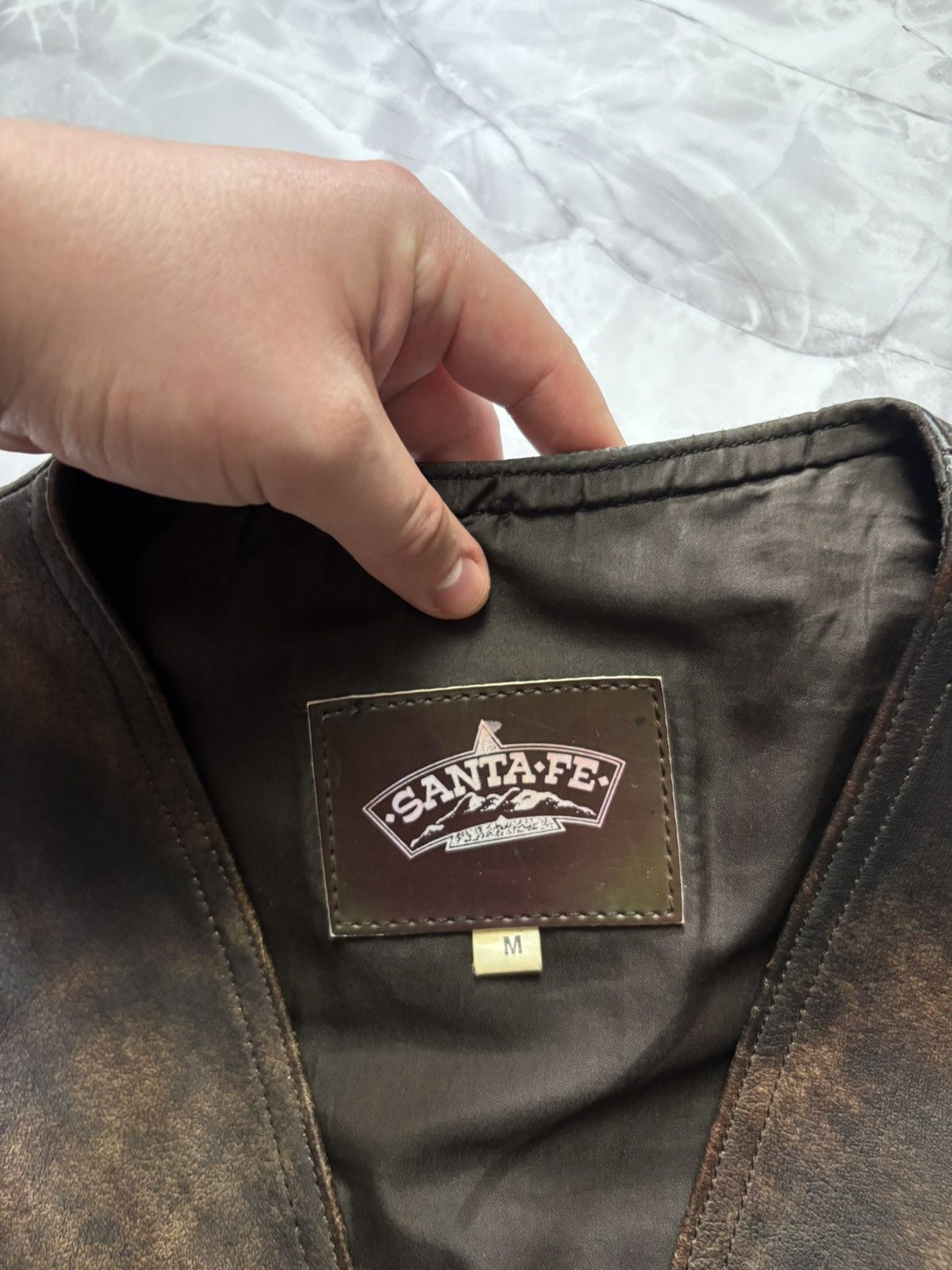 Cowboy Equipment Santa Fe Leather Vest Distressed Cowboy Western Lace-up Size M / US 6-8 / IT 42-44 - 13 Thumbnail