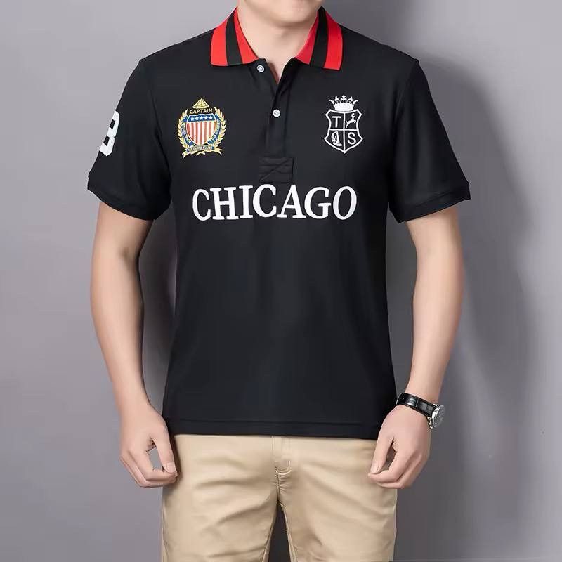 Vintage Chicago polo black big logo size M Size US M / EU 48-50 / 2 - 1 Thumbnail
