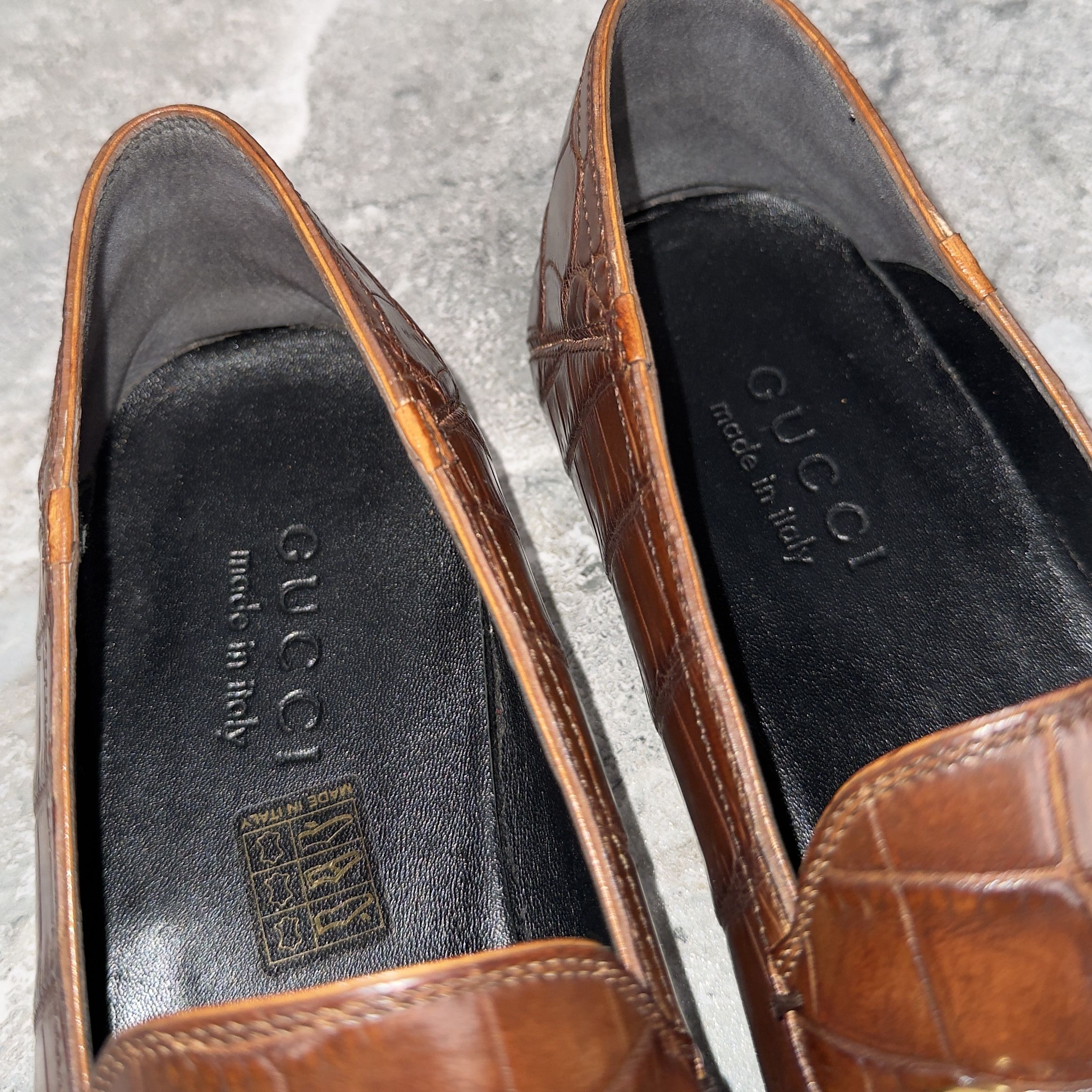 Gucci RRP$4470 RARE Gucci Jordaan Horsebit Loafer Crocodile Leathe Size US 8 / EU 41 - 13 Thumbnail
