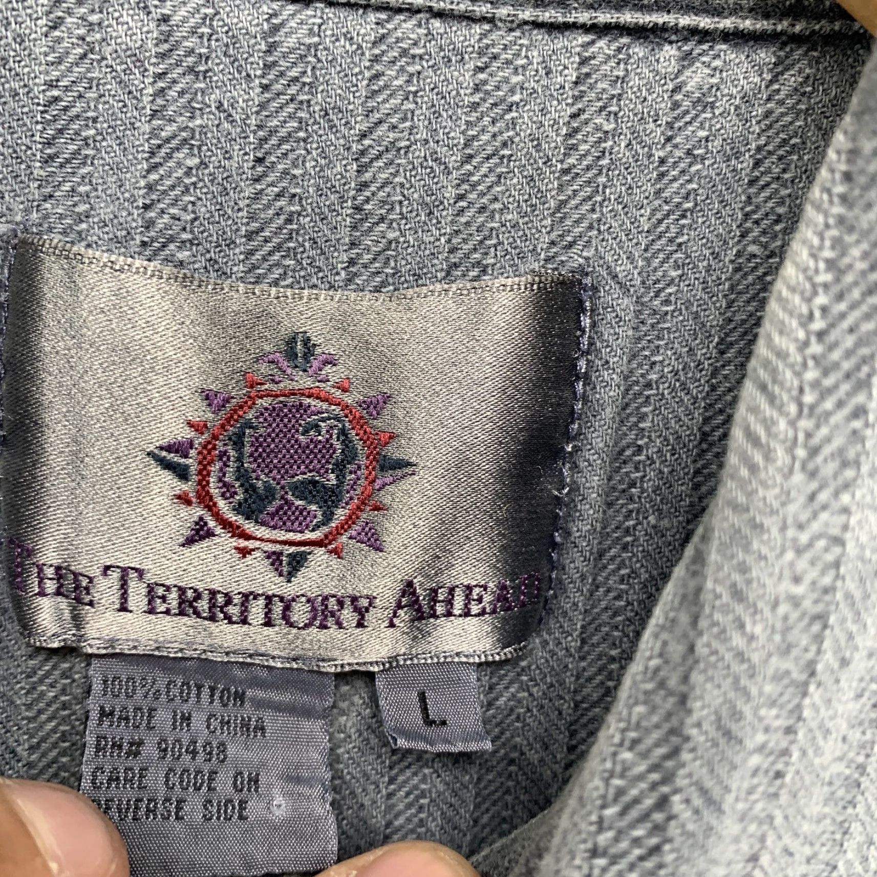 The Territory Ahead VINTAGE Territory Ahead Button-Up Shirt Mens Large Gray Long Sleeve Collared Casual Size US L / EU 52-54 / 3 - 2 Thumbnail