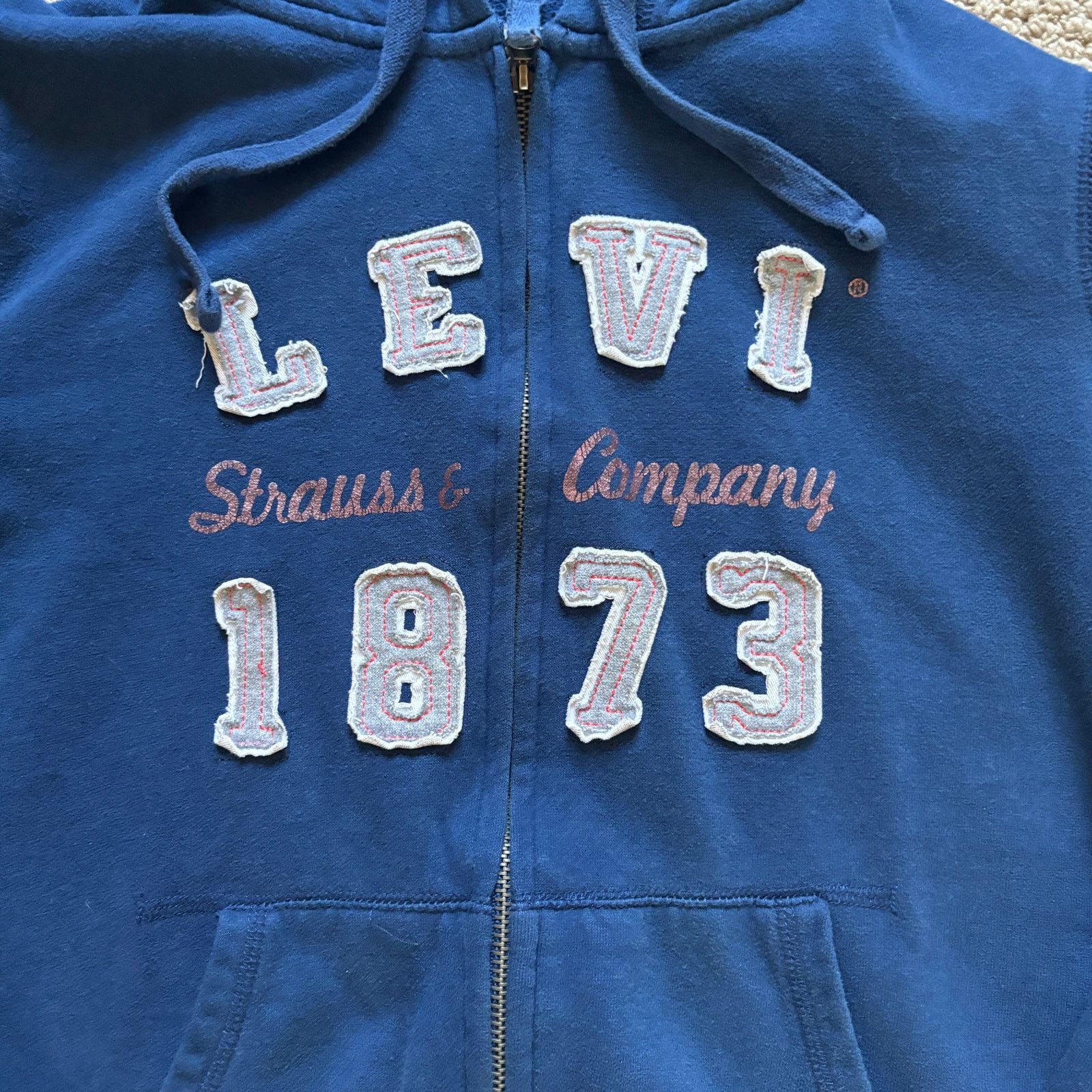 Levi's y2k style levis zip up hoodie womens small Size S / US 4 / IT 40 - 3 Thumbnail