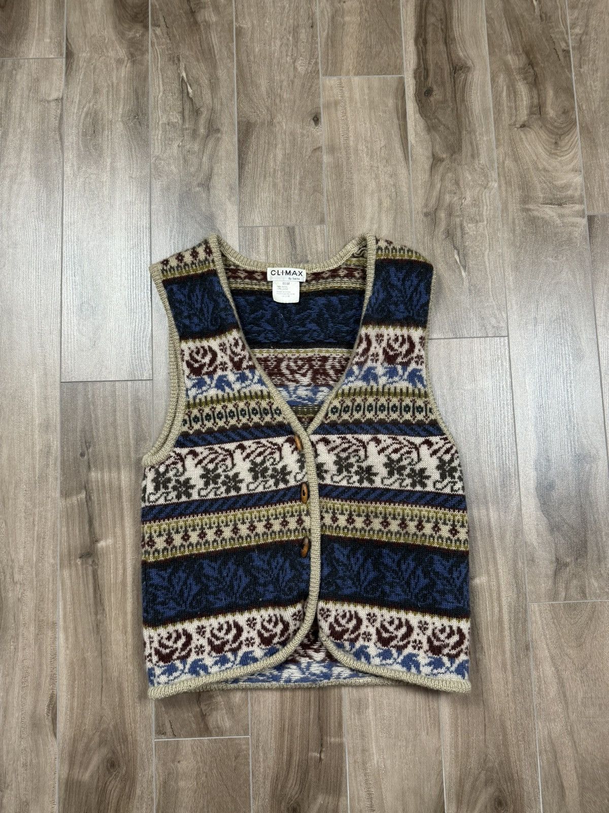 Vintage Vintage Knitted Vest Size US M / EU 48-50 / 2 - 1 Thumbnail
