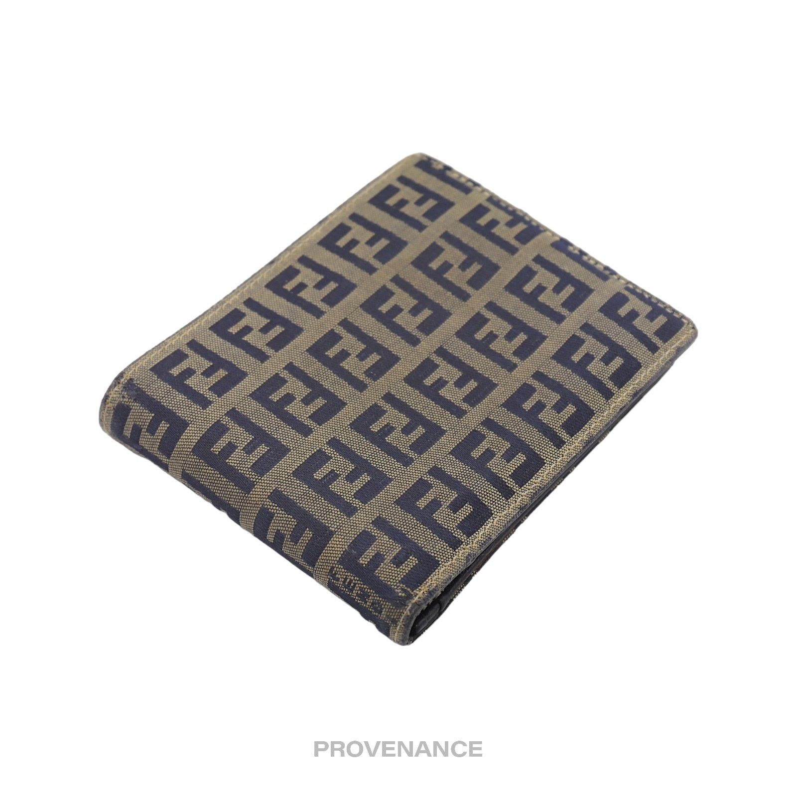 Fendi 🔴 Fendi Bifold Wallet - Micro FF Zucca Canvas Navy Size ONE SIZE - 4 Thumbnail