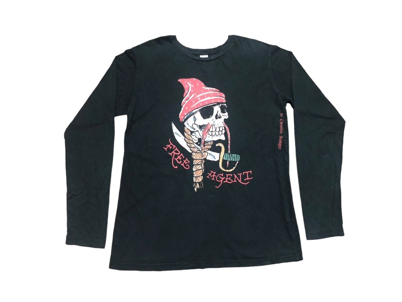 Ed hardy FREE AGENT Skull Design Long Sleeve TEE
