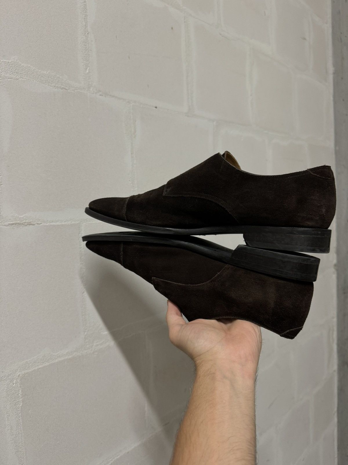 Suitsupply Suitsupply brown loafers oxfords shoes suede leather classic Size US 12 / EU 45 - 7 Thumbnail