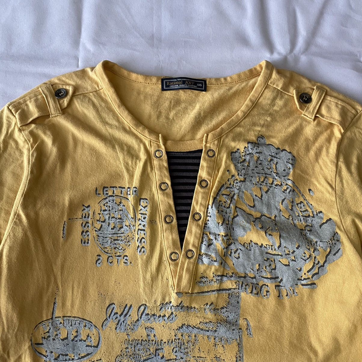 Beauty Beast × If Six Was Nine × Japanese Brand Japanese Letter Express Poem Double Layer Long Sleeve Size US XL / EU 56 / 4 - 6 Thumbnail