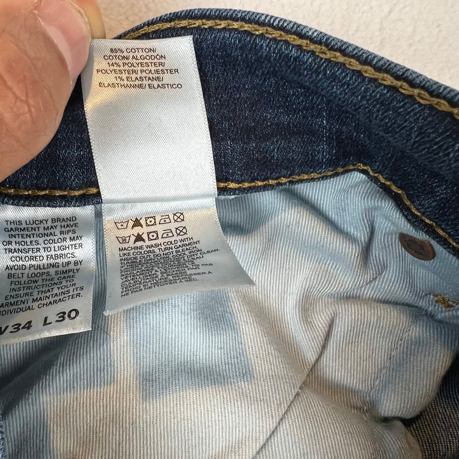 Lucky Brand Lucky Brand Jeans Mens 34x30 Blue 221 Straight Denim Size US 34 / EU 50 - 7 Thumbnail