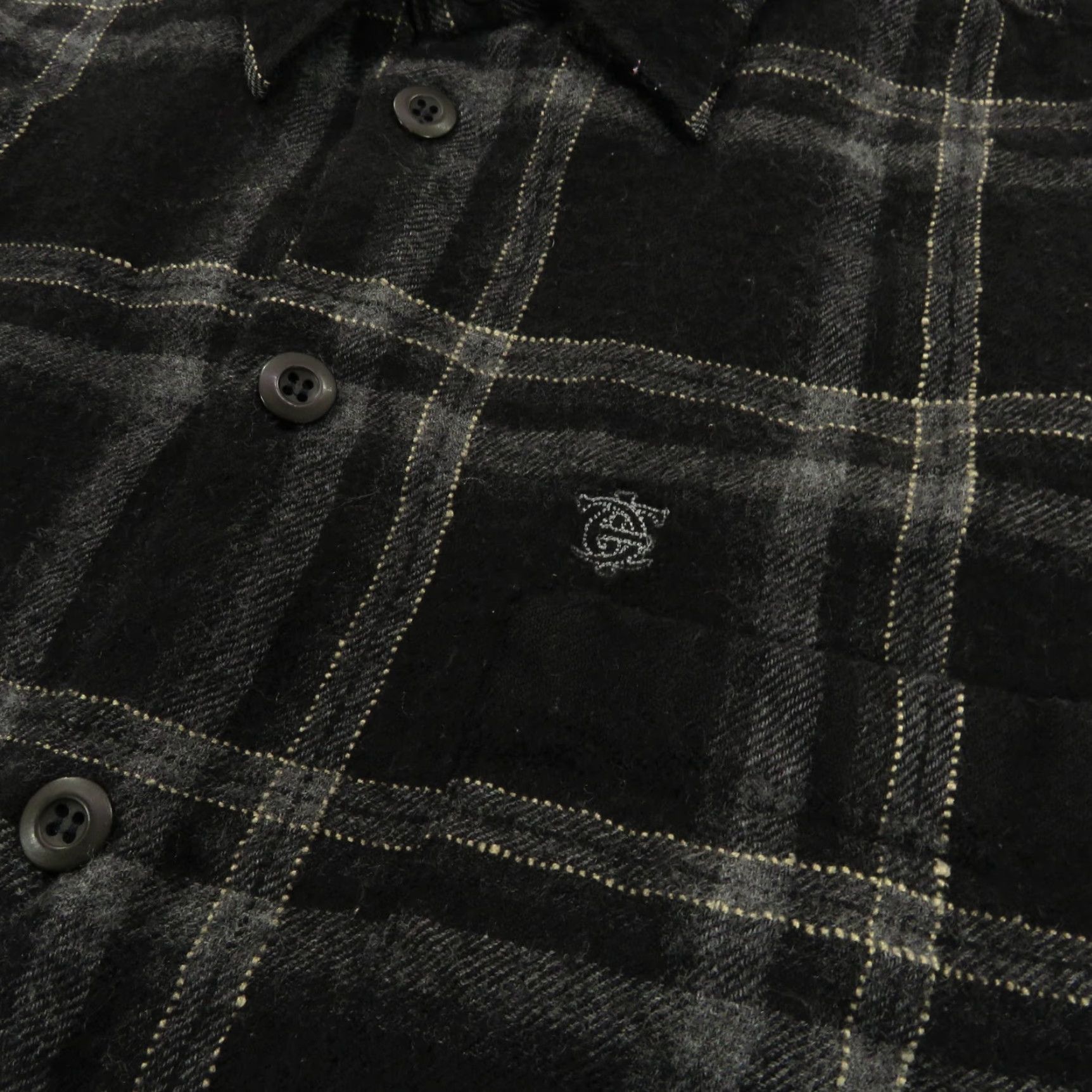 Vintage VINTAGE Iceberg Shirt Mens Large Black Wool Shadow Plaid Long Sleeve Italian Button Up Size US L / EU 52-54 / 3 - 6 Thumbnail