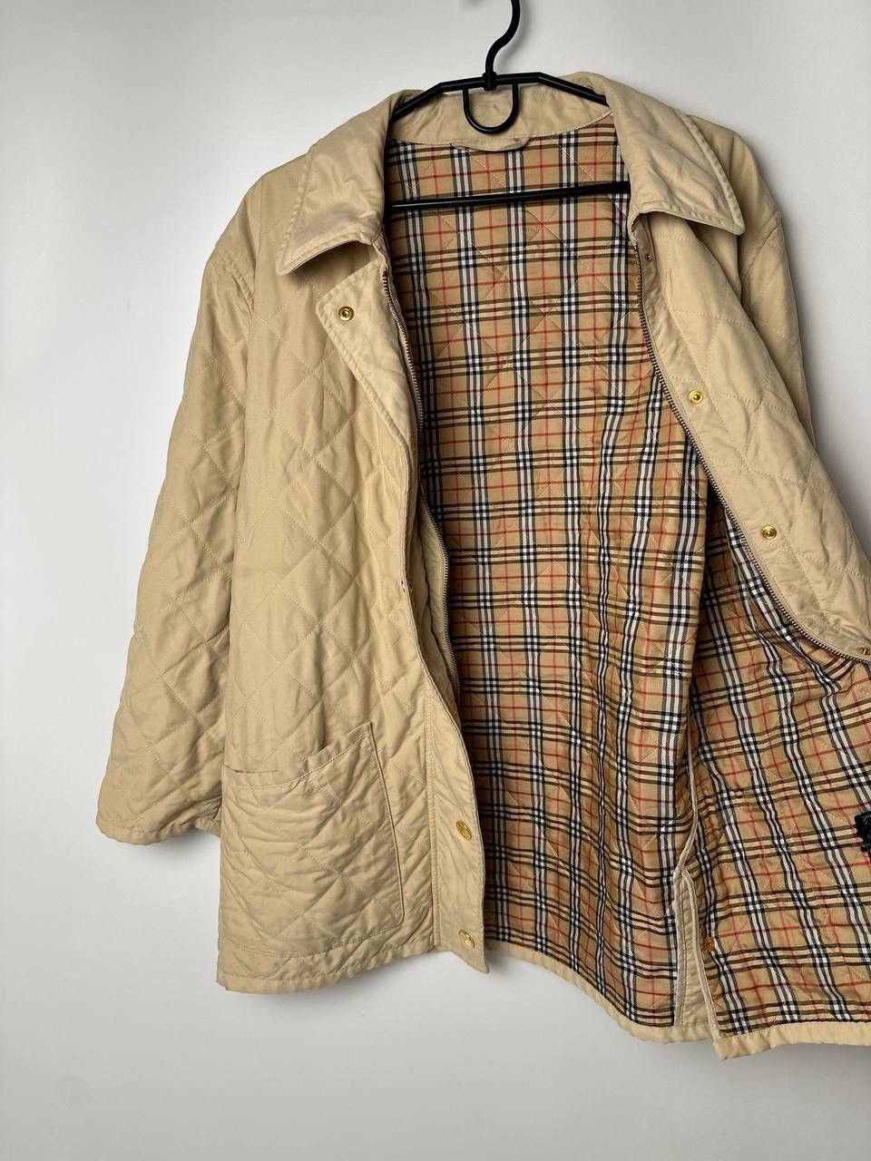 Burberry 90s Burberrys Quilted Monogram Nova Check Light Jacket 🔥 Size L / US 10 / IT 46 - 6 Thumbnail