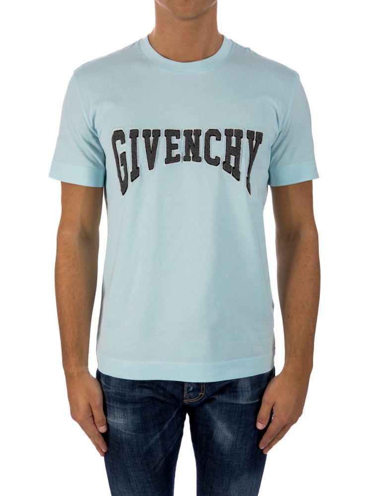 Givenchy Baby Blue Embroidered College Logo T-Shirt Size US M / EU 48-50 / 2 - 2 Thumbnail