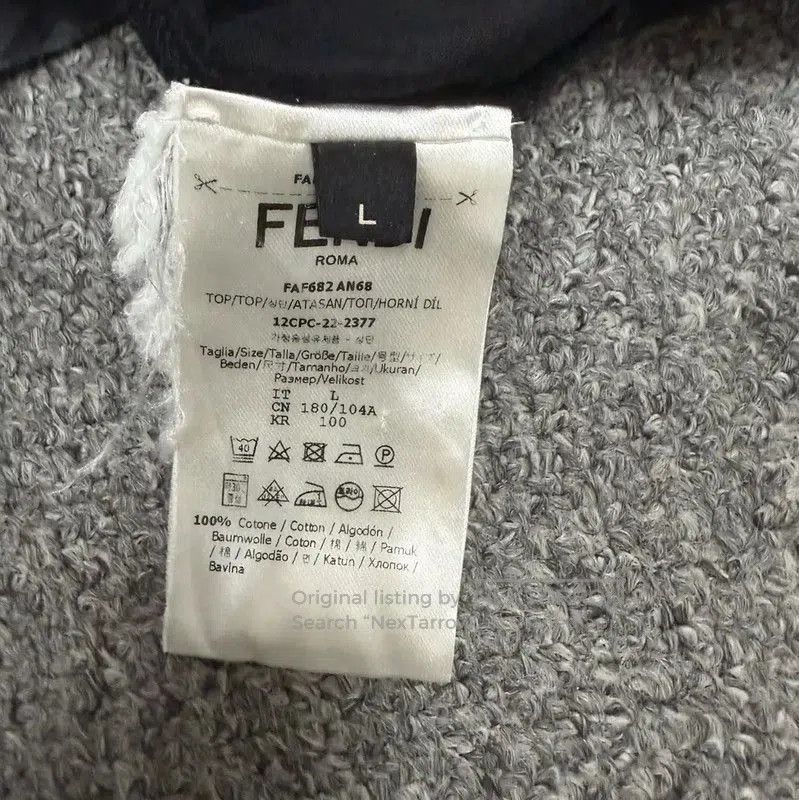 Fendi Fendi Black Cotton Men's T-Shirt with Graphic Detail . Size US L / EU 52-54 / 3 - 4 Thumbnail