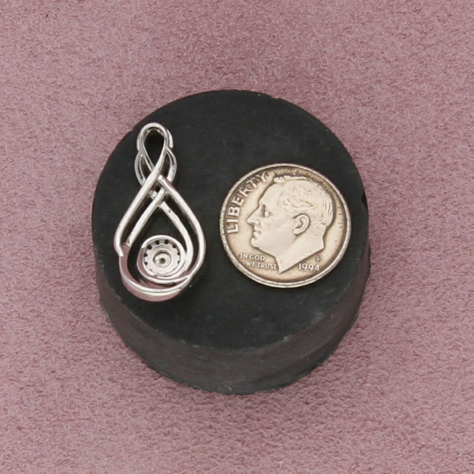 Sterling Silver zales sterling silver diamond accent drop pendant Size ONE SIZE - 3 Thumbnail