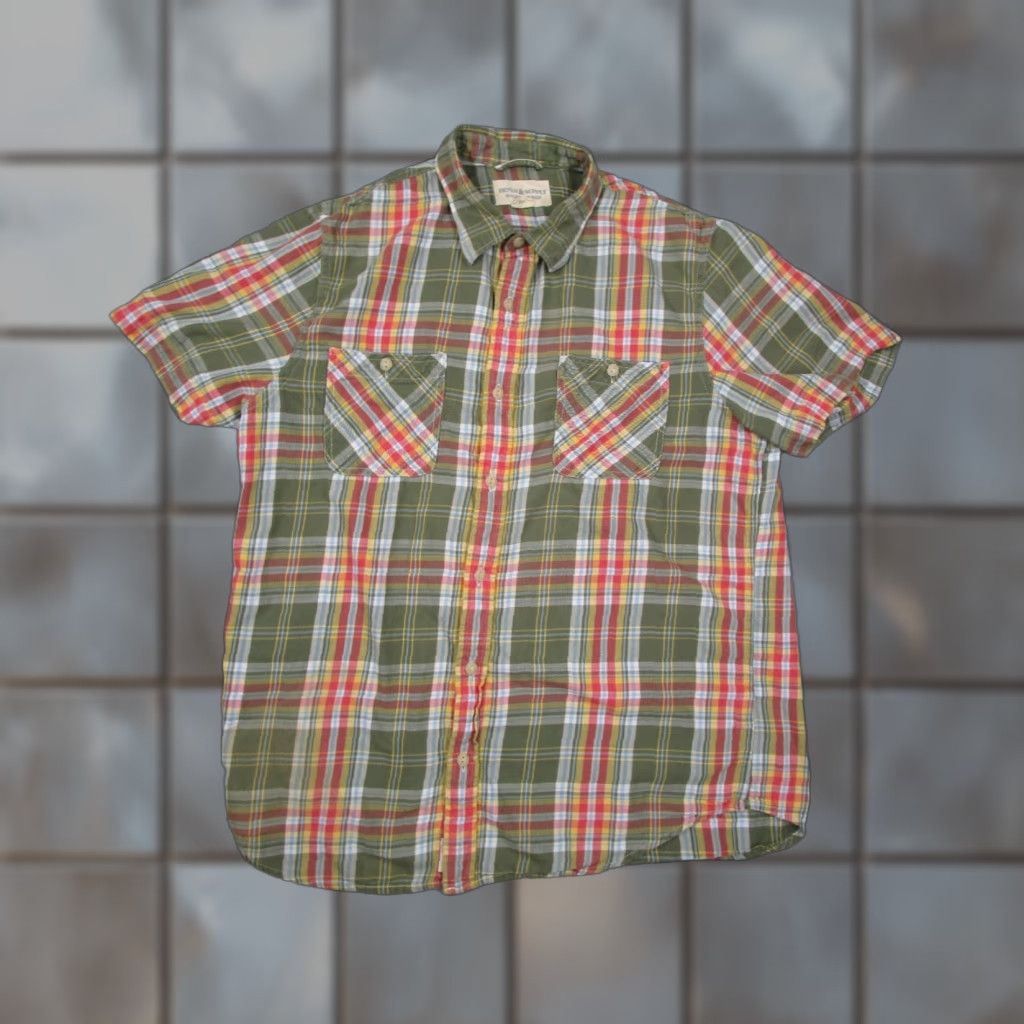 Ralph Lauren Denim & Supply Ralph Lauren Shirt Mens XL Green Plaid Button-Up Workwear Short Sleeve Size US XL / EU 56 / 4 - 1 Thumbnail