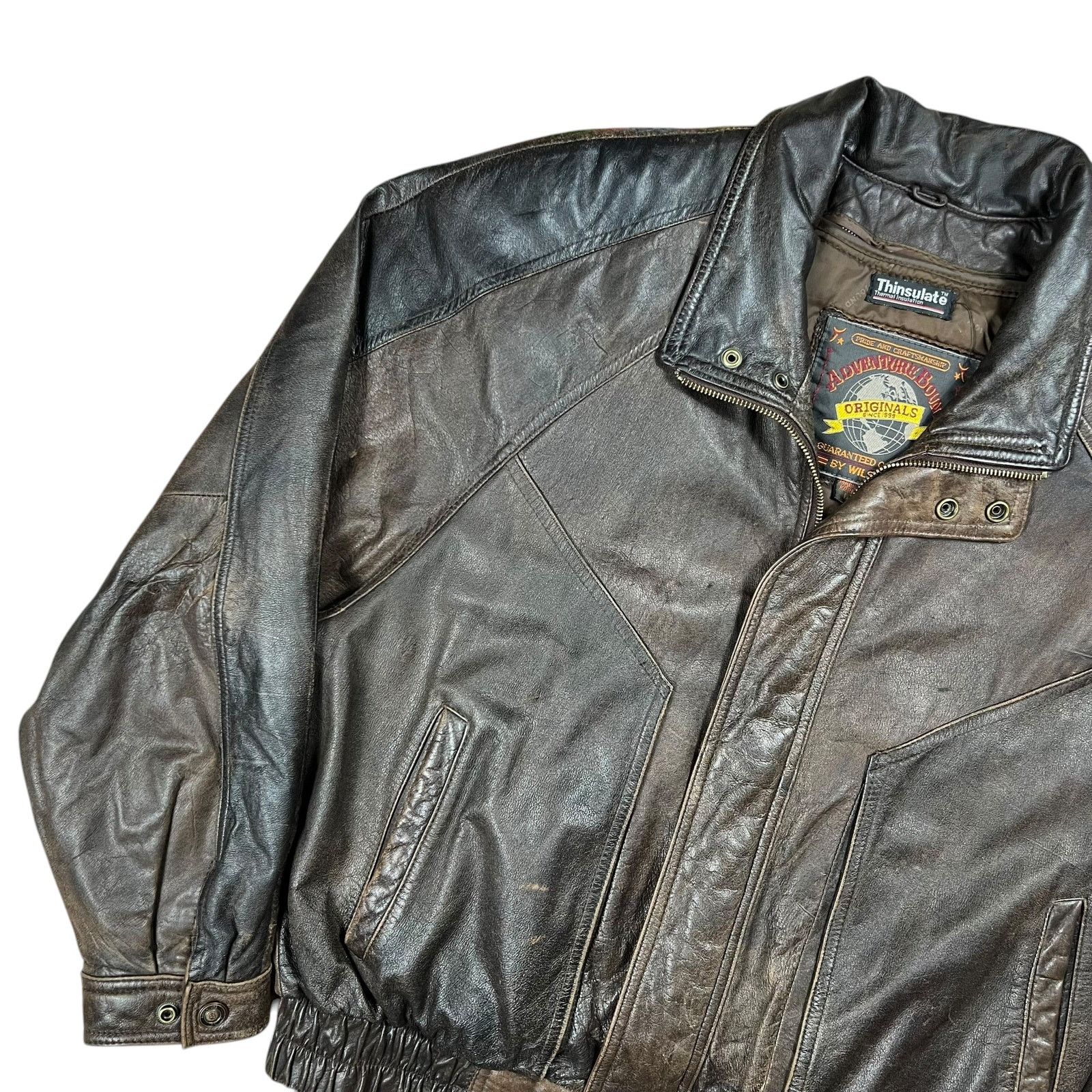 Vintage × Wilsons Leather Vintage 90s Wilsons Adventure Bound faded leather jacket (L) Size US L / EU 52-54 / 3 - 4 Thumbnail