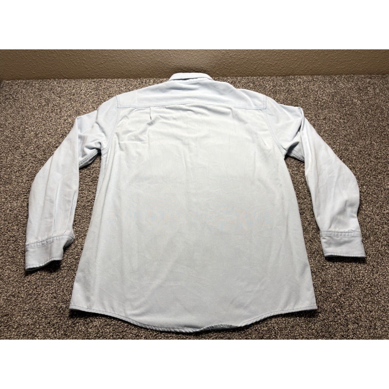 Denime Tyndale FR Shirt Mens Large Denim Blue Flame Resistant USA Made HRC 2 Work Size US L / EU 52-54 / 3 - 4 Thumbnail