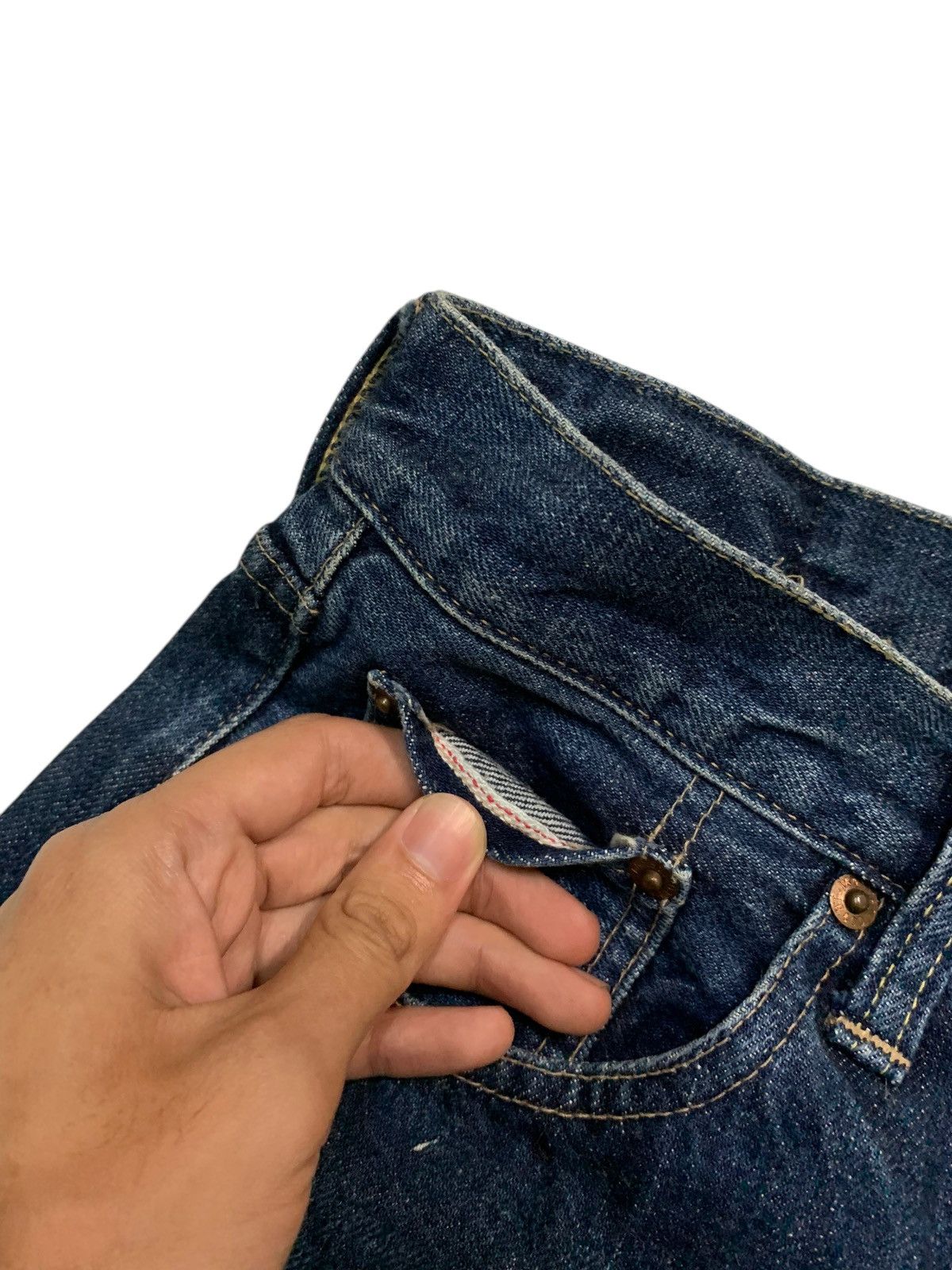 Kapital JOHNBULL BUTTON FLY SELVEDGE DISTRESSED DENIM Size US 28 / EU 44 - 15 Thumbnail