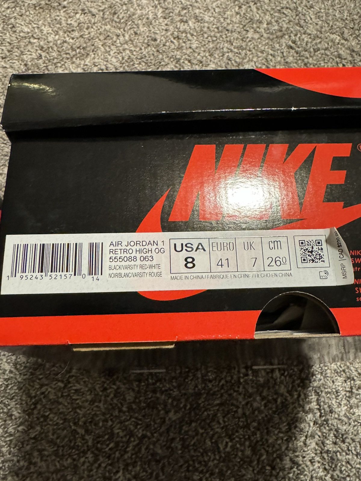 Jordan Brand × Nike Jordan 1 Patent Bred Size US 8 / EU 41 - 5 Thumbnail
