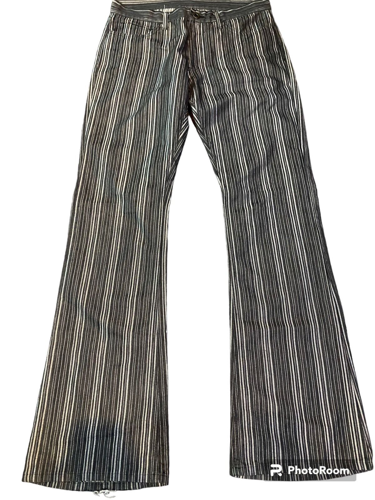 image of Hysteric Glamour x Tornado Mart Japan Flare Jeans Rupert Japan Stripe Boot Cut, Men's (Size 33)