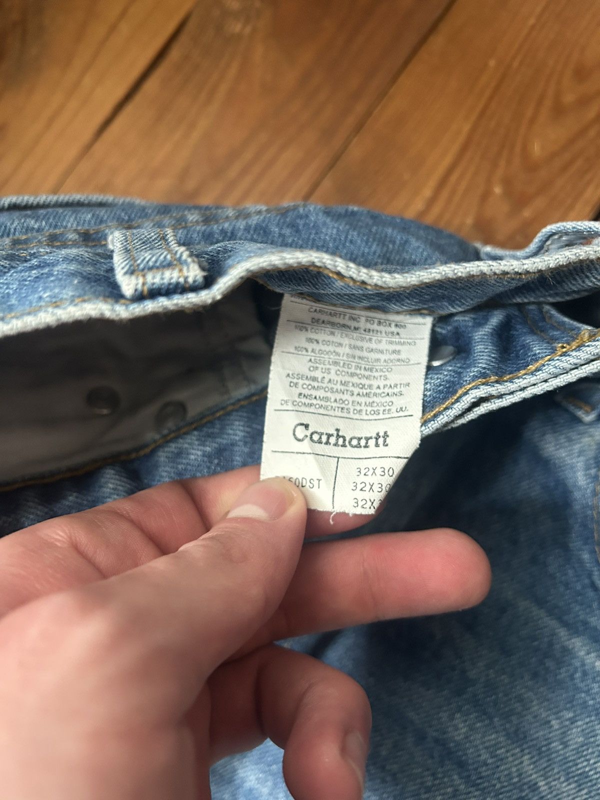 Carhartt × Vintage Vintage 90s Carhartt Blue Denim Jeans Size US 30 / EU 46 - 3 Thumbnail