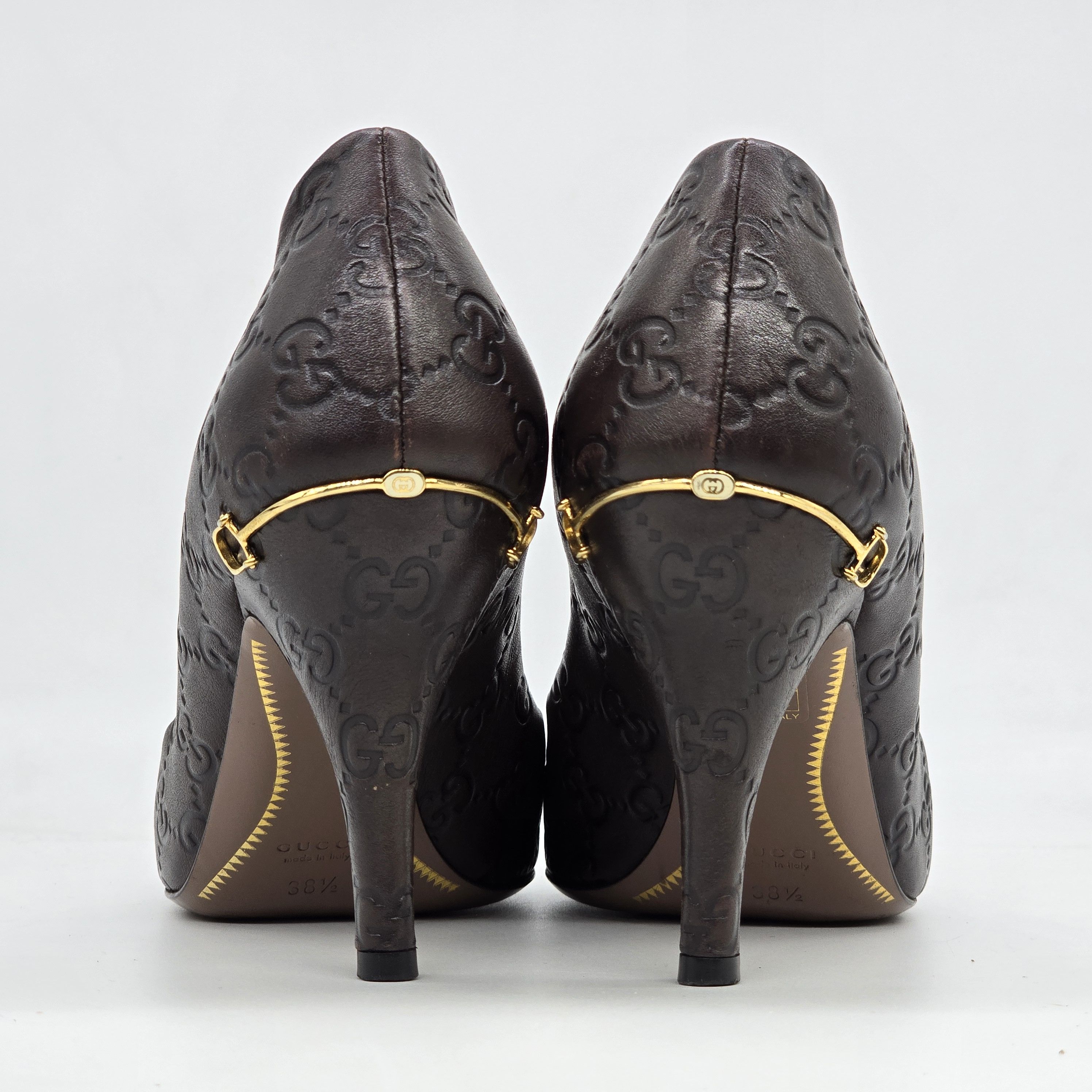 Gucci Gucci - Guccissima Leather Heel Pumps Size US 8.5 / IT 38.5 - 7 Thumbnail