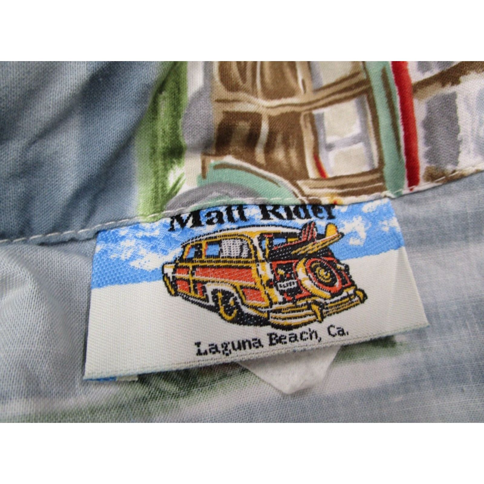 Vintage VINTAGE Matt Rider Shirt Mens XL Blue Floral Short Sleeve Button-Up Hawaiian Surfboard Cars Theme Size US XL / EU 56 / 4 - 3 Thumbnail