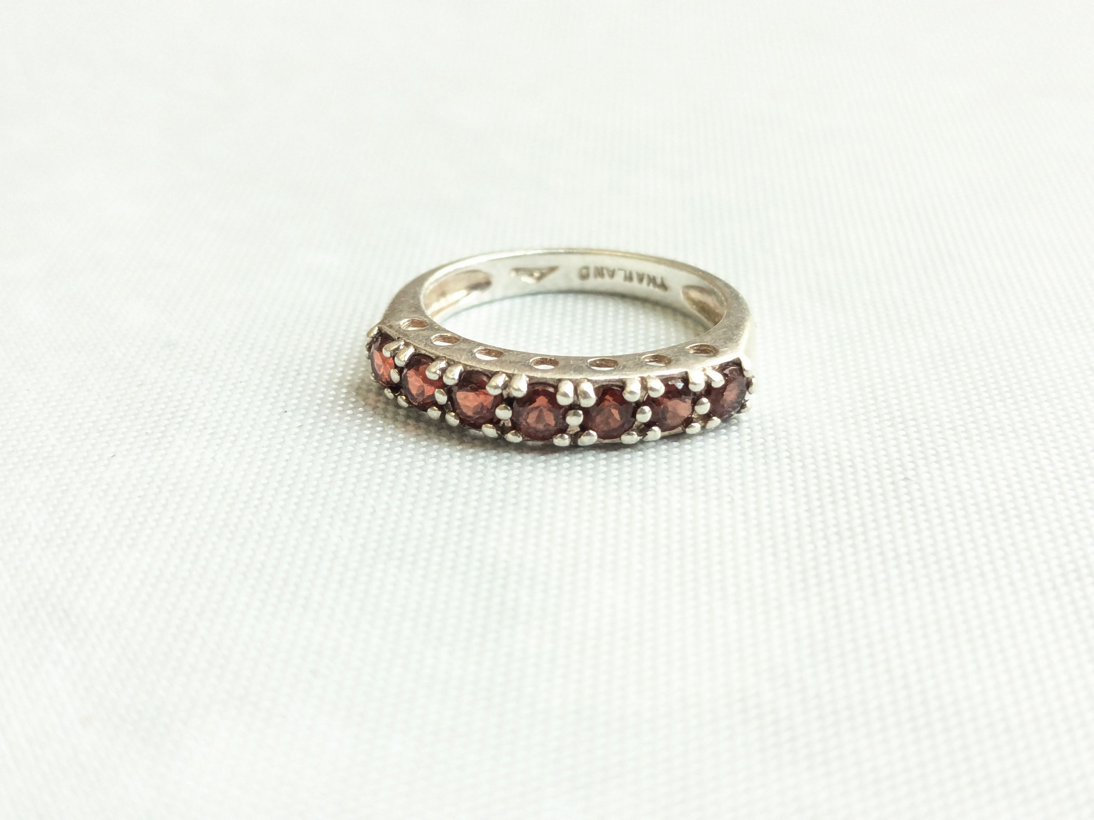Jewelry Vintage Sterling Silver Ring Blue Garnet 6 Size ONE SIZE - 3 Thumbnail