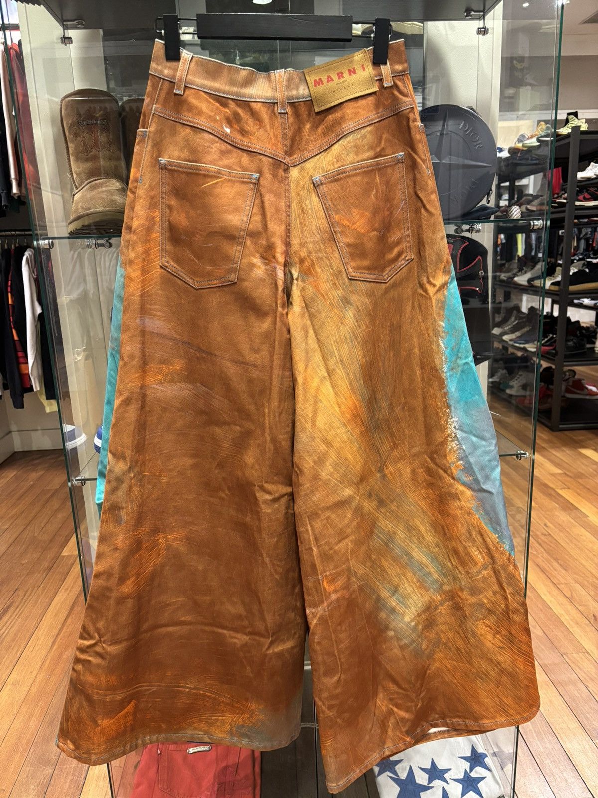 Marni Marni Flocked Rainbow Painted Flared Denim Jeans Size US 31 - 2 Thumbnail