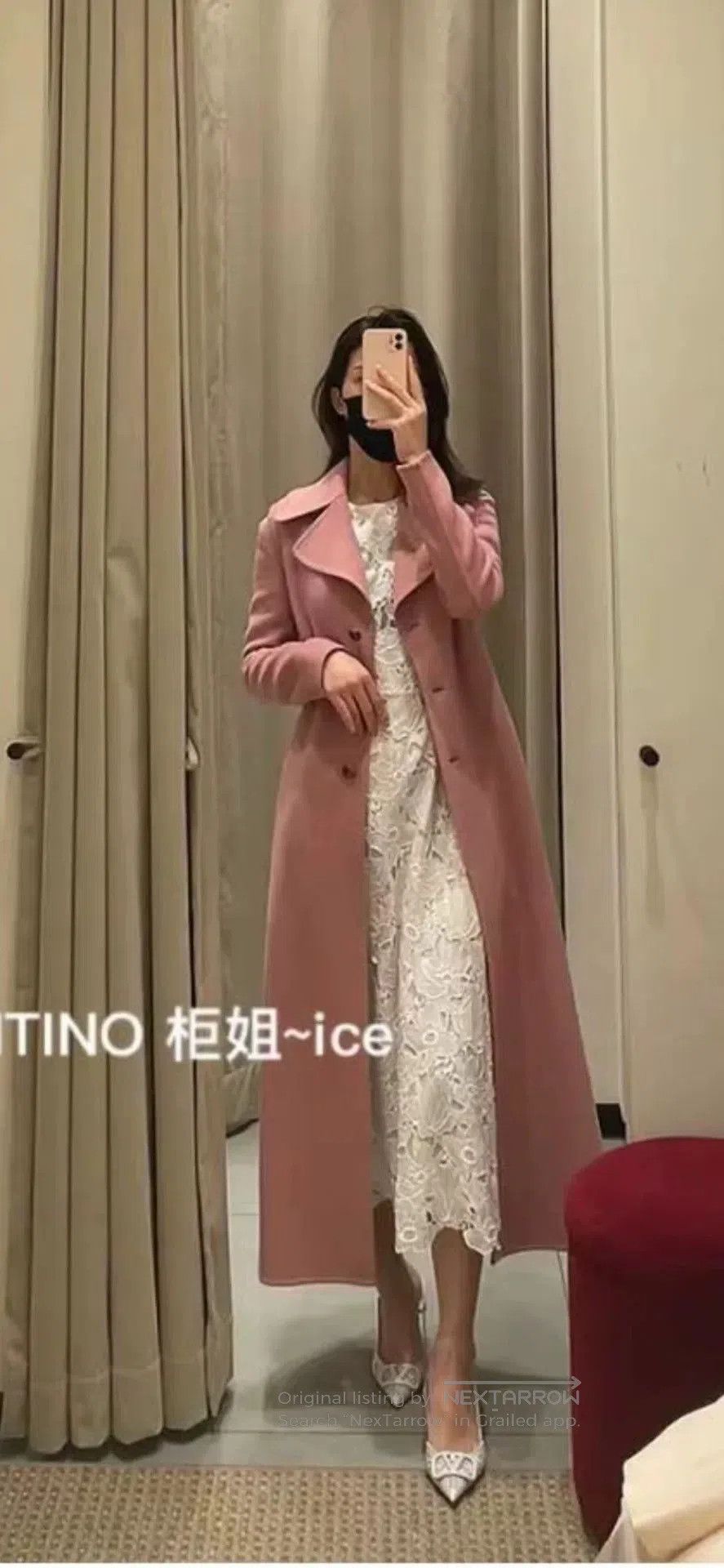 Valentino Valentino Pink Wool Long Coat. Size US M / EU 48-50 / 2 - 1 Thumbnail