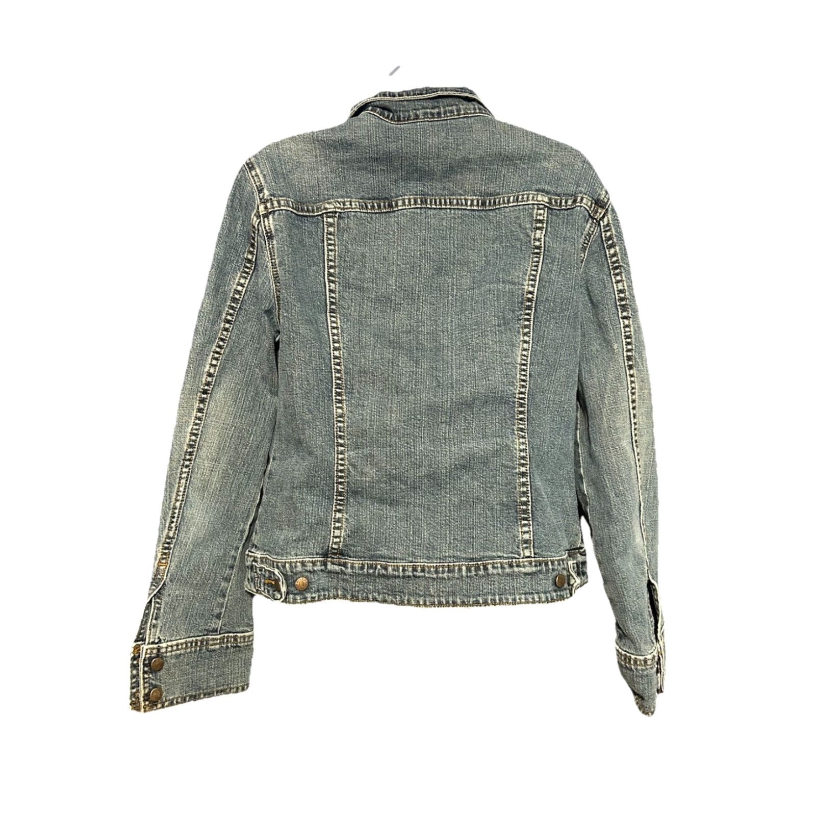 J.Crew VINTAGE J. Crew Blue Denim Jean Jacket Women Large Trucker Style Style#63092 Pockets Jeans Jacket Size 36" / US 14 / IT 50 - 2 Thumbnail