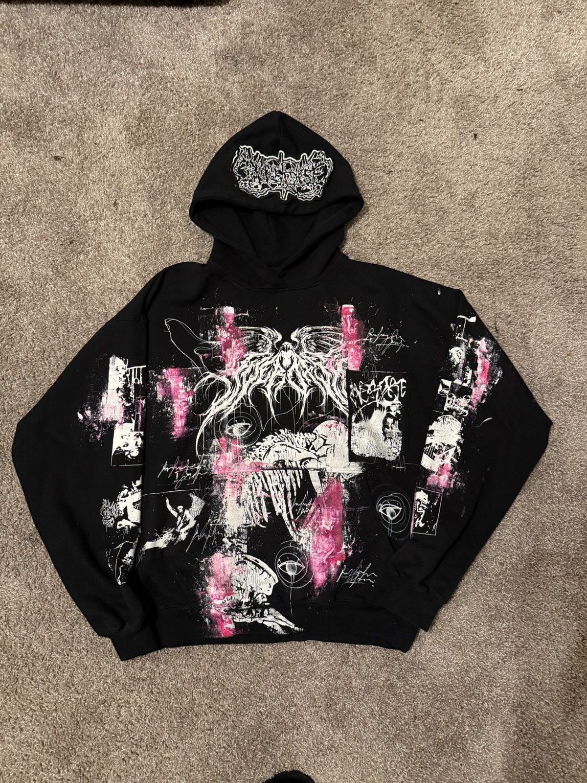 Other 1 of 1 hand Painted Hoodie by OVERDXSE Size US L / EU 52-54 / 3 - 1 Thumbnail