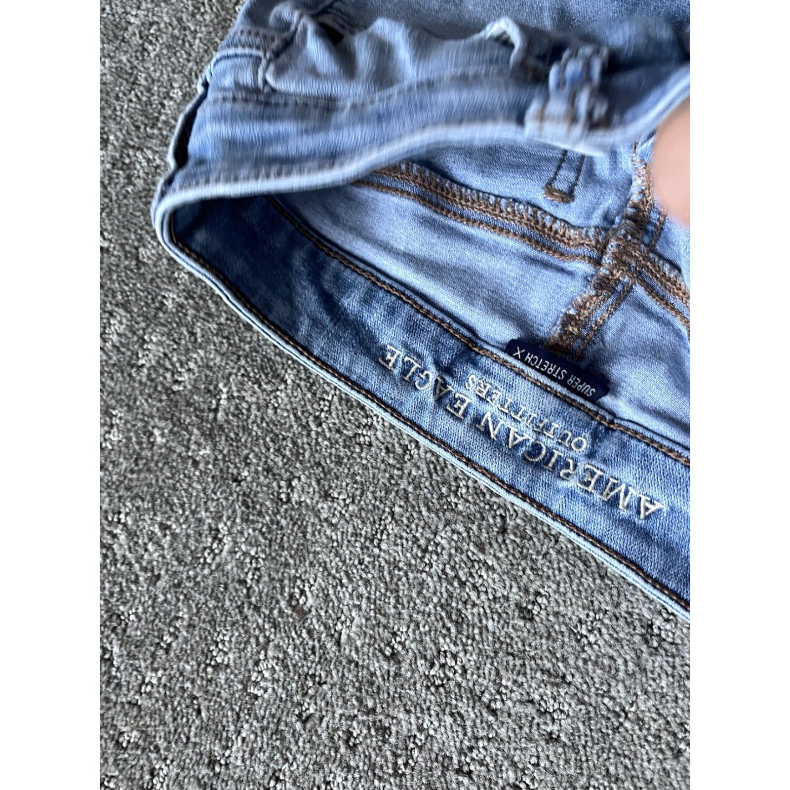 American Eagle Outfitters American Eagle Blue Jegging Pants Next Level Stretch Size 0 Reg Distres Denim Women's Size 25" / US 0 / IT 36 - 5 Thumbnail