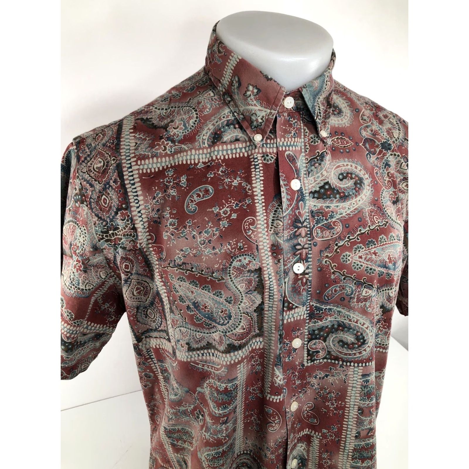 Ralph Lauren RALPH LAUREN - Custom Fit Paisley Mens L Shirt Size US L / EU 52-54 / 3 - 3 Thumbnail