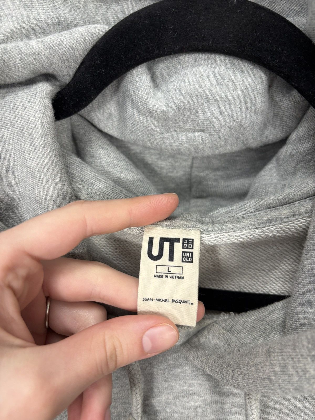 Uniqlo Uniqlo Jean Michel Basquiat Men’s Grey Classic Hoodie Size US L / EU 52-54 / 3 - 11 Thumbnail