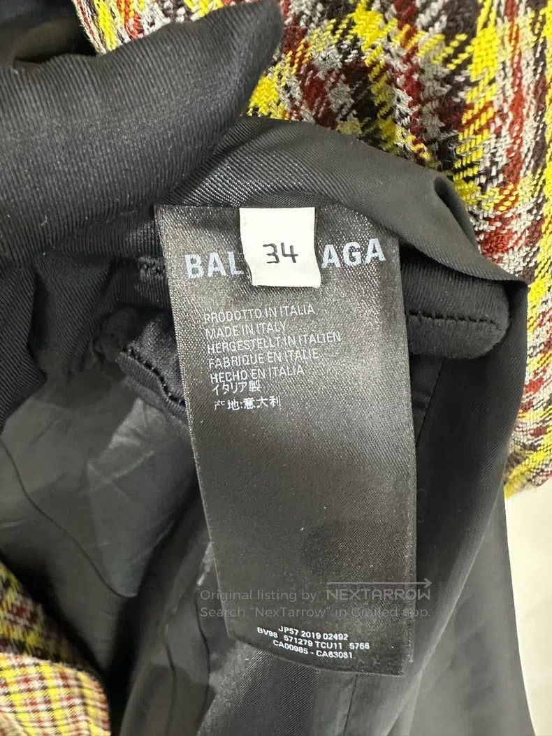 Balenciaga Balenciaga Checkered hourglass blazer Size XXS / US 00 / IT 34 - 8 Thumbnail